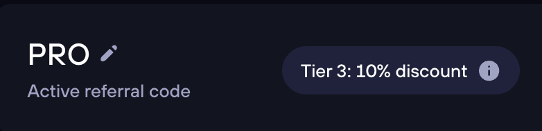 Kode referral GMX PRO terverifikasi sebagai Tier 3 dengan diskon 10% di GMX.io